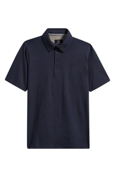 Volcom Baby Volcom Kids' Wowser Cotton Blend Polo In Navy
