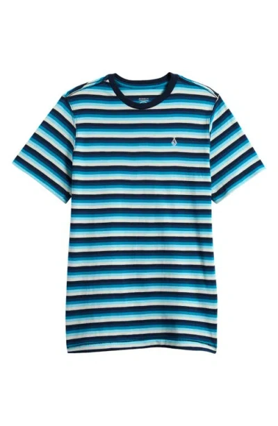 Volcom Baby Volcom Kids' Fieldstone Stripe T-shirt In Navy