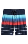 Volcom Baby Kids' Volcom Mod Quarta Ombré Board Shorts In Navy