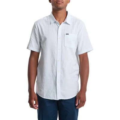 Volcom Bankstone Ii Short Sleeve Button-up Shirt In Blue