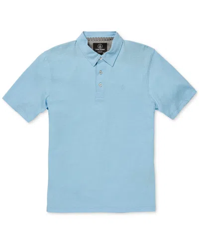 Volcom Kids' Big Boys Wowzer Short Sleeves Polo Shirt In Stone Blue