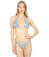 Volcom Bloom Generation Bikini Top Women's Blue Stretch Swimwear Jdm1996 In Blue