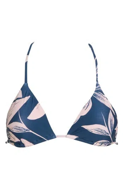 Volcom Bloom Triangle Bikini Top In Blue