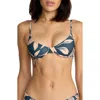 Volcom Bloom Underwire Bikini Top In Blue