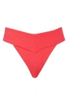 Volcom Blossom Daze Cheeky Bikini Bottoms In Red