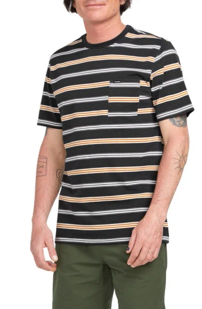 Volcom Bongo Stripe Pocket T-shirt In Multi