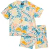 Volcom Kids' Cabana Camp Shirt & Shorts Set In Teal