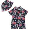 Volcom Cabana Romper & Hat Set In Multi