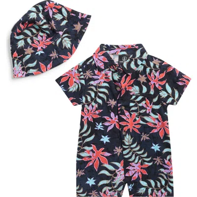 Volcom Babies'  Cabana Romper & Hat Set In Multi