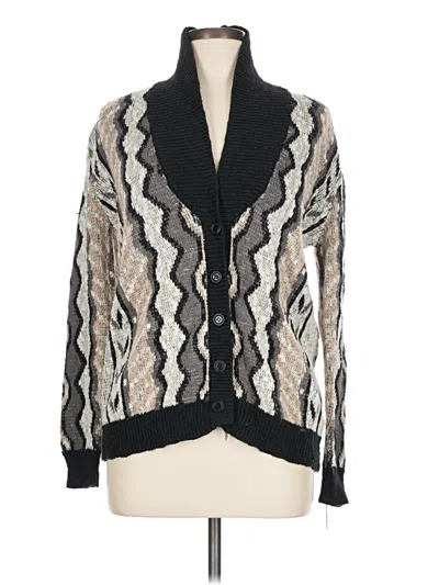 Pre-owned Volcom Cardigan Sweater In Black