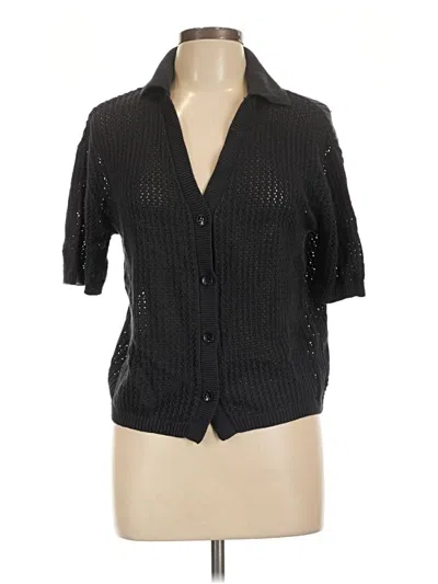 Pre-owned Volcom Cardigan Sweater In Black