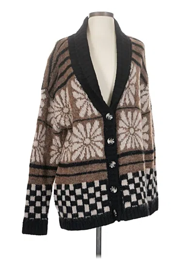 Pre-owned Volcom Cardigan Sweater In Brown