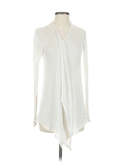 Pre-owned Volcom Cardigan Sweater In White