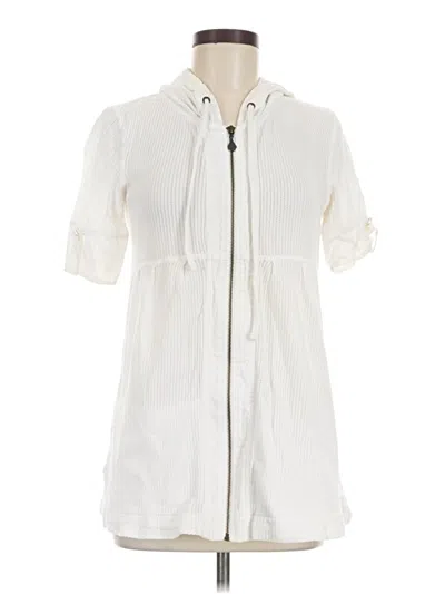 Pre-owned Volcom Cardigan Sweater In White