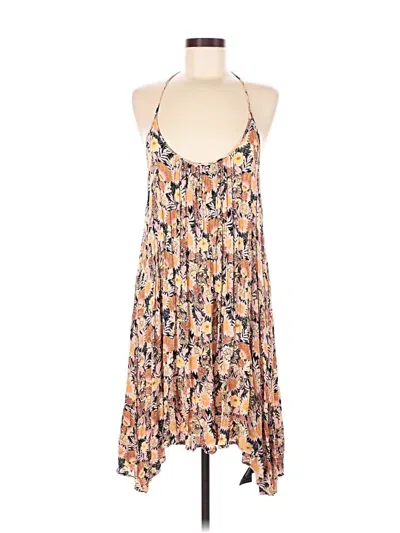 Pre-owned Volcom Casual Dress In Brown