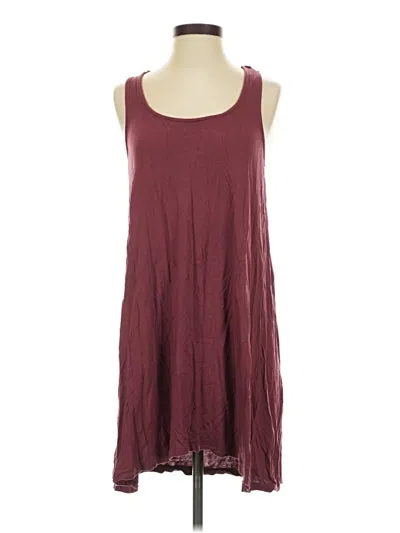 Pre-owned Volcom Casual Dress In Burgundy