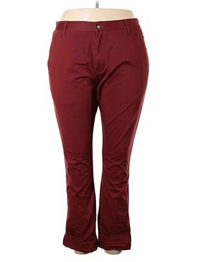Pre-owned Volcom Casual Pants In Burgundy
