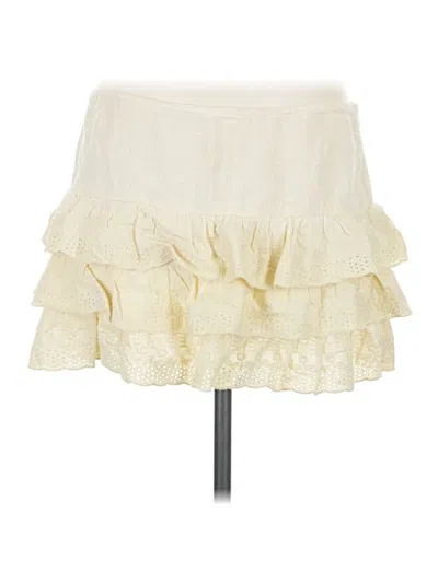 Pre-owned Volcom Casual Skirt In Ivory