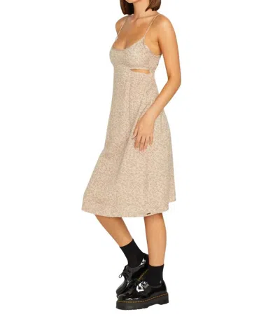 Volcom Cha Cha Ching Dress In Ivory In Multi