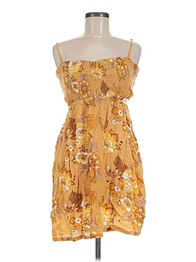 Pre-owned Volcom Cocktail Dress In Gold