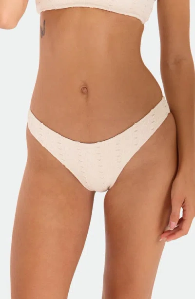 Volcom Coco Low Tide V-cut Bikini Bottoms In Neutral
