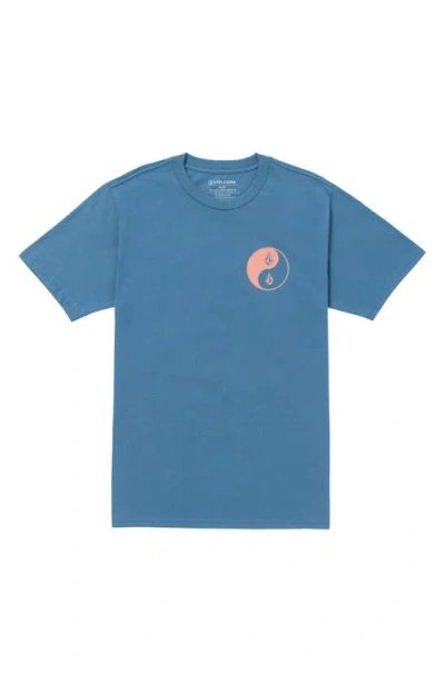 Volcom Counter Balance Graphic T-shirt In Dark Blue