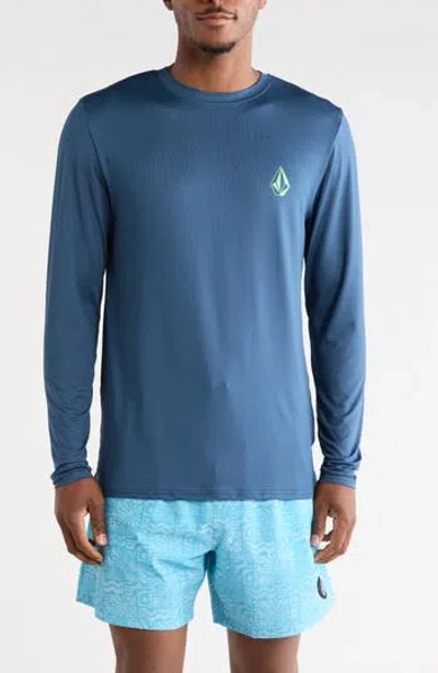 Volcom Crawdad Glass Off Swim T-shirt In Blue