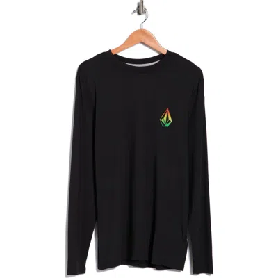 Volcom Crawdad Long Sleeve Graphic T-shirt In Black