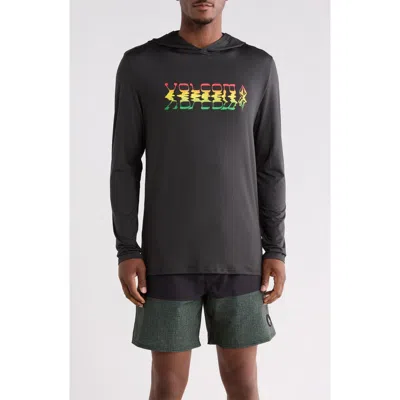 Volcom Crawdad Melted Logo Hoodie In Black