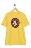 Volcom Crisp Stone Fill Graphic T-shirt In Yellow