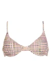 Volcom Crossed Path Wire Bikini Top In Pink