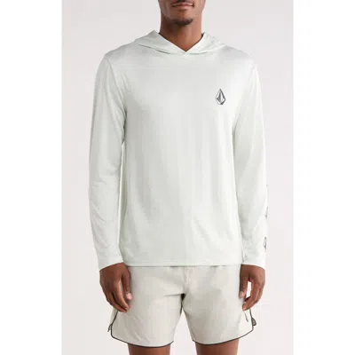 Volcom Deathly Stones Hooded Sun Shirt In White