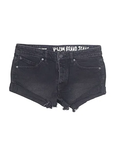Pre-owned Volcom Denim Shorts In Black