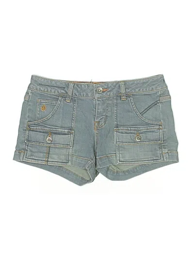 Pre-owned Volcom Denim Shorts In Blue