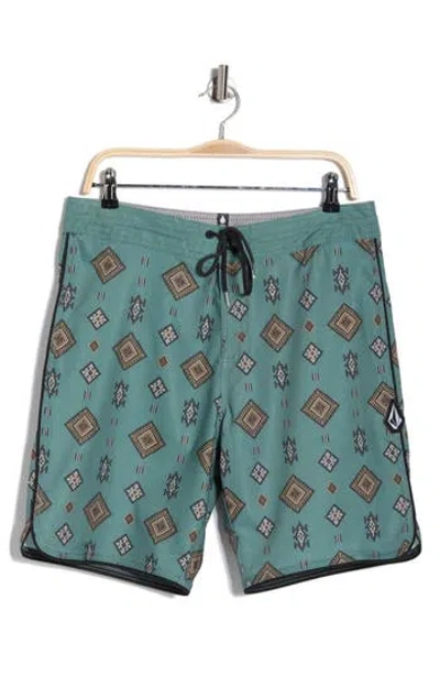 Volcom Desert Dobby Stoney Board Shorts In Blue