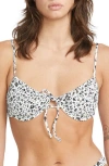 Volcom Ditsy Daze Underwire Bikini Top In White Multi