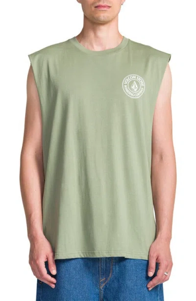 Volcom Drain You Sleeveless Graphic T-shirt In Green