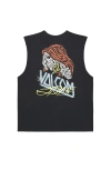 Volcom Dropped This Sleeveless Tee In Black