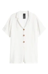Volcom Easy Breezy Cover-up Romper In Star White
