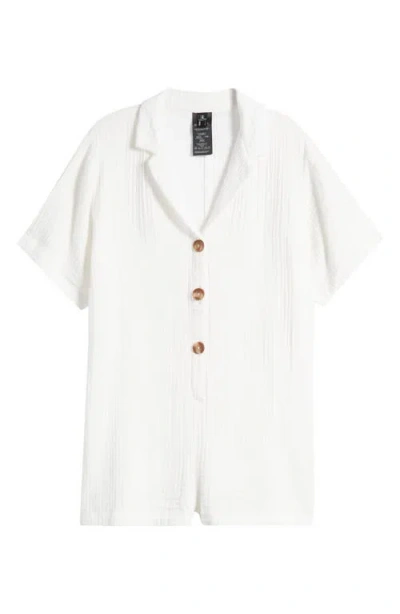 Volcom Easy Breezy Cover-up Romper In Star White