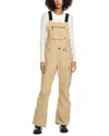 Volcom Elm Stretch Gore Bib Overall In Nude