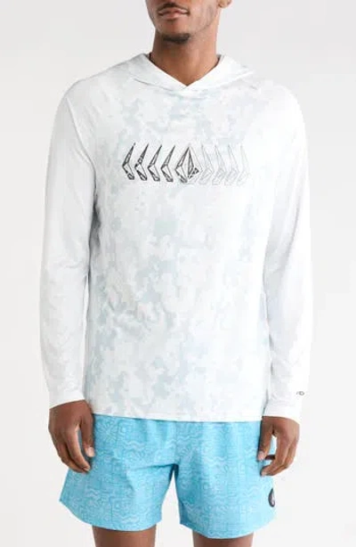Volcom Expanse Hooded Long Sleeve T-shirt In White
