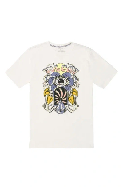 Volcom Eye See Yew Cotton Graphic T-shirt In White
