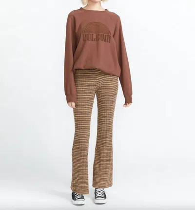 Volcom Fantasy Time Pants In Bear Brown In Multi