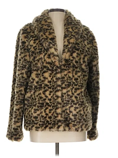 Pre-owned Volcom Faux Fur Jacket In Brown