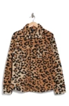 Volcom Faux Shearling Shacket In Leopard