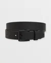Volcom Flat Bar Pu Belt In Black