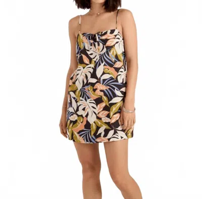 Volcom Folkin Stone Dress In Vintage Black In Multi