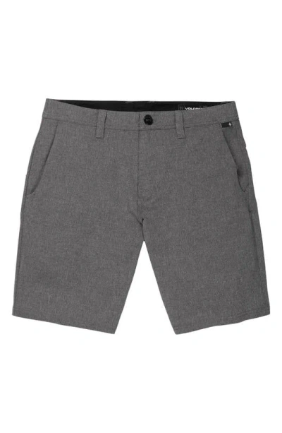 Volcom Frickin Cross Shred Static Hybrid Shorts In Charcoal Heather