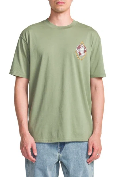 Volcom Globular Cotton Graphic T-shirt In Green